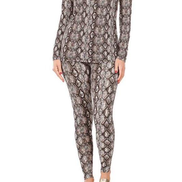 Snakeskin Print 2 Piece Top & Leggings set - Picture 2 of 2